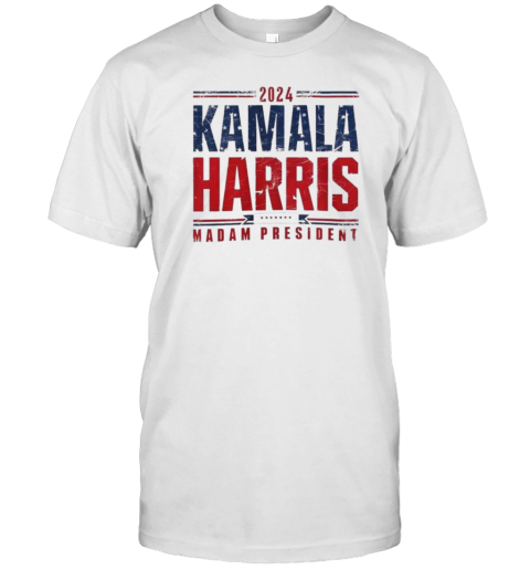 Kamala Harris 2024 Madam President Vote Woman Presidential Election Usa T-Shirt