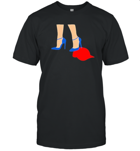 Official Kamala Harris Heels Stepping On Red MAGA Hat 2024 T-Shirt