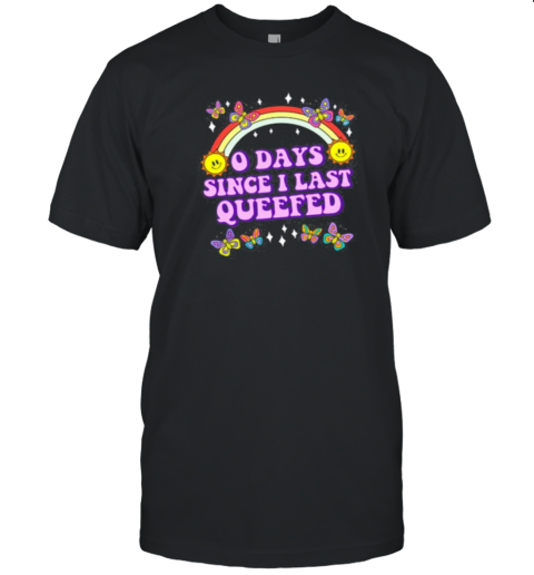 Official Sam Ramsdell Wearing O Days Since Last Queefed Rainbow T-Shirt