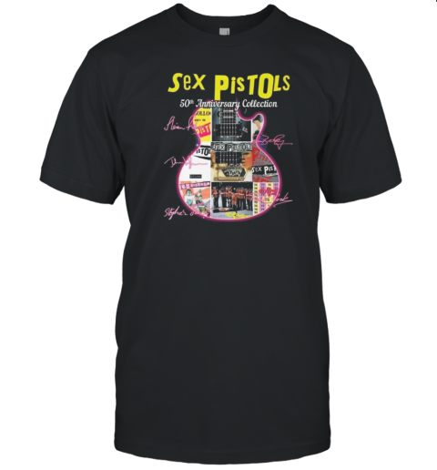 Sex Pistols 50Th Anniversary Collection Guitar Signatures T-Shirt