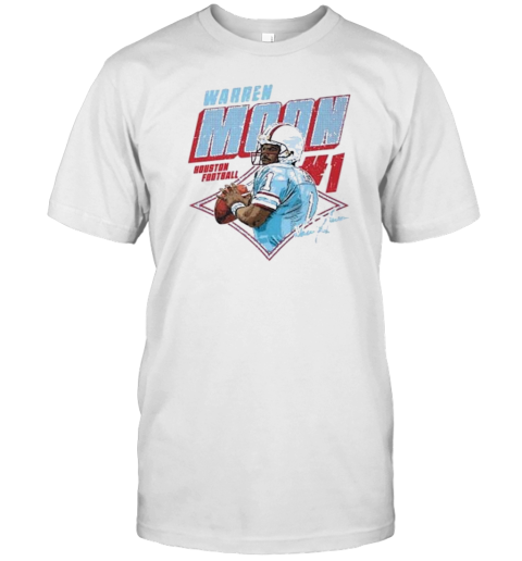 Warren Moon Houston Diamond Foot Ball #1 T-Shirt