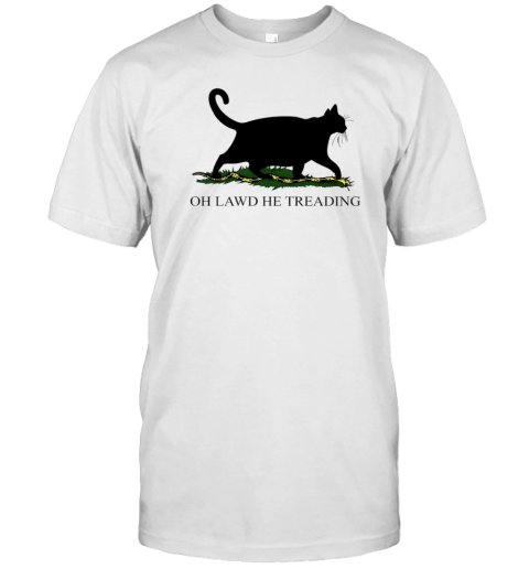 Black Cat Oh Lawd He Treading T-Shirt