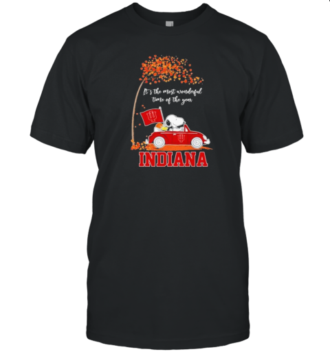 It’S The Most Wonderful Time Of The Year Peanuts Characters X Indiana Hoosiers Basketball T-Shirt