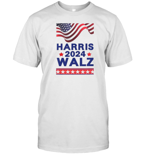 Kamala Harris 2024 Garden Flags Supporters Harris And Walz T-Shirt