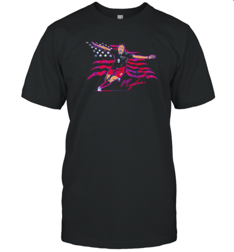 Mallory Swanson Golden Goal USA Flag T-Shirt