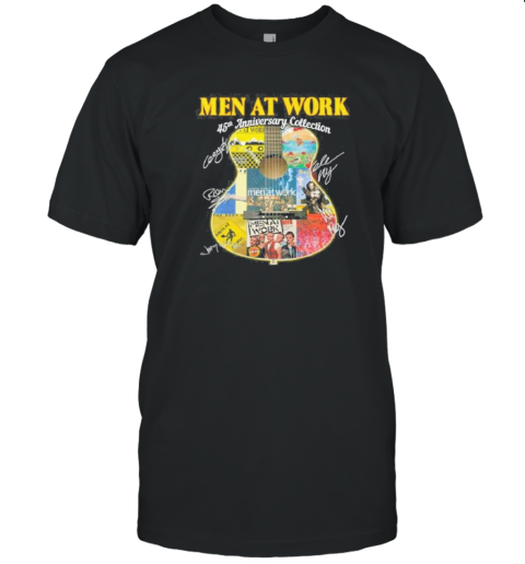 Men At Work 45Th Anniversary Collection Guitar Signature T-Shirt