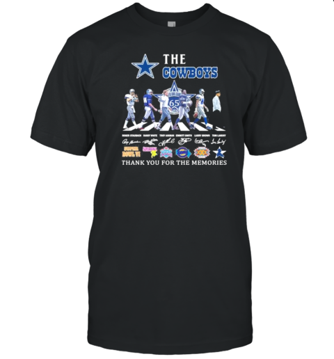 The Cowboys Abbey Road 65Th Anniversary Thank You For The Memories Signatures T-Shirt