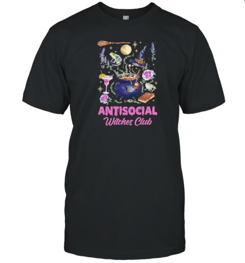 Antisocial Witches Club Witch Halloween 2024 T-Shirt