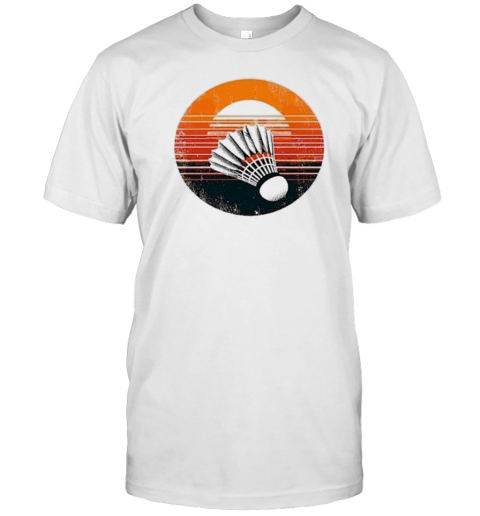 Badminton Gift Afternoon Sunset Logo T-Shirt