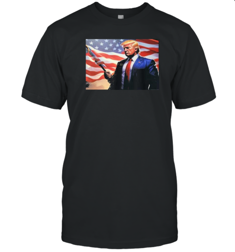 Death Nyc Graffiti Pop Art Donald Trump America Flag T-Shirt