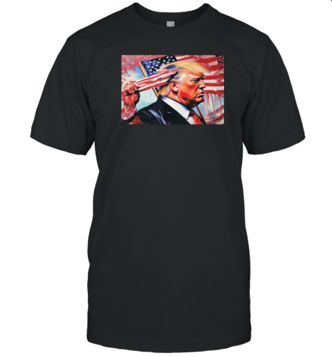 Death Nyc Graffiti Pop Art Donald Trump America Flag Trump Shot T-Shirt