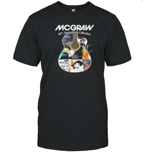 Mcgraw 40Th Anniversary Collection Guitar Signatures T-Shirt