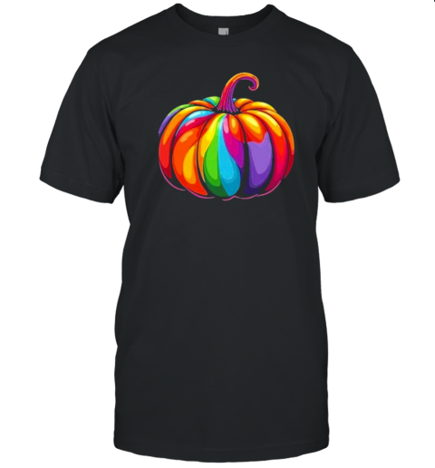 Rainbow Pumpkin Lgbtq Pride Halloween T-Shirt