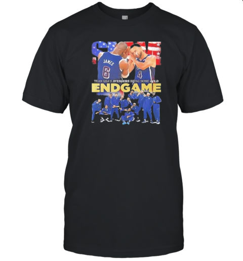 Slam Lebron And Stephen Team Usa'S Avenger Bring Home Gold End Game T-Shirt