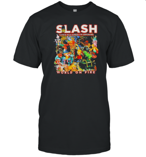 Slash Featuring Myles Kennedy And The Conspirators World On Fire T- Classic Men's T-shirt