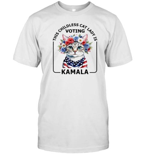 This Childless Cat Lady Is Voting Kamala Harris President 2024 T- Classic Men's T-shirt