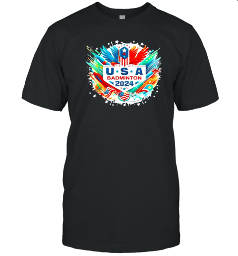 Usa 2024 Games United States Badminton American 2024 Usa T-Shirt