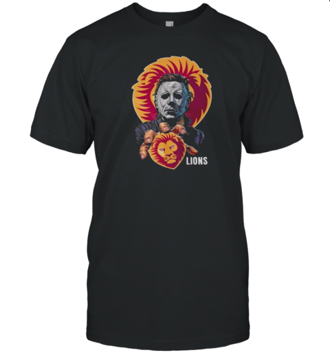 Brisbane Lions Football Club AFL Halloween Michael Myers T-Shirt