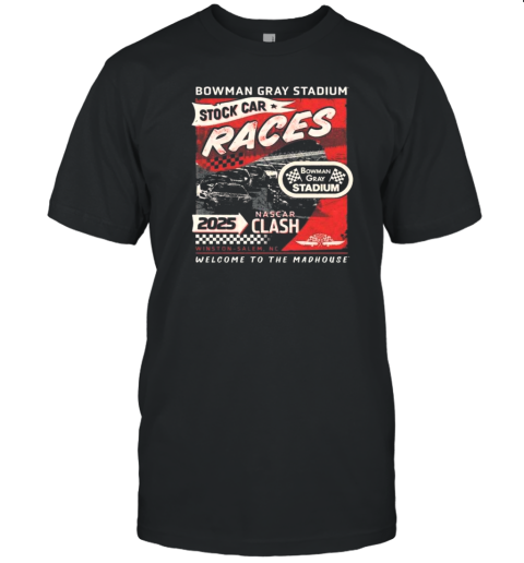 Checkered Flag Sports Bowman Gray Stadium Clash Poster T-Shirt