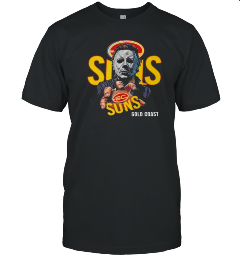 Gold Coast SUNS Football Club AFL Halloween Michael Myers T-Shirt