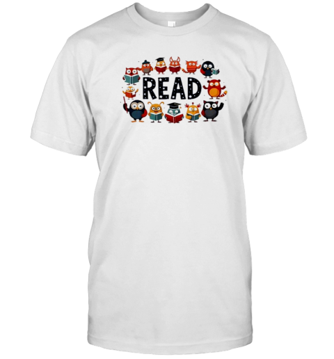 Owls Rainbow Book Lovers Bookish Book T-Shirt