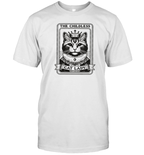 The Childless Cat Lady For Kamala Tarot Card King Cat Harris T-Shirt