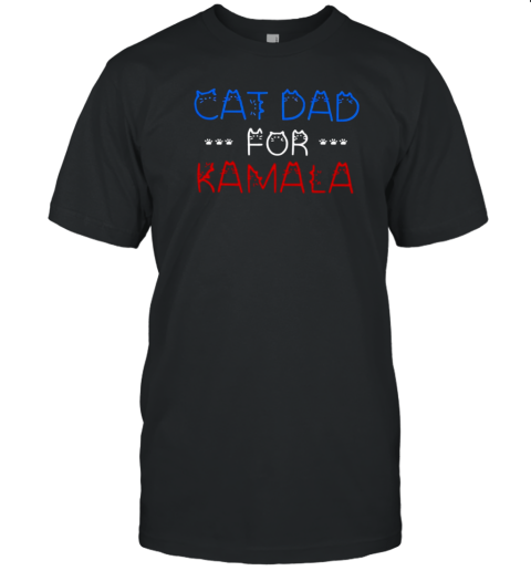 Cat Dad For Kamala President Harris 2024 T-Shirt