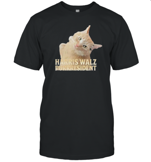 Elect Harris Walz 2024 President Purrresident Vote Kamala Harris T-Shirt