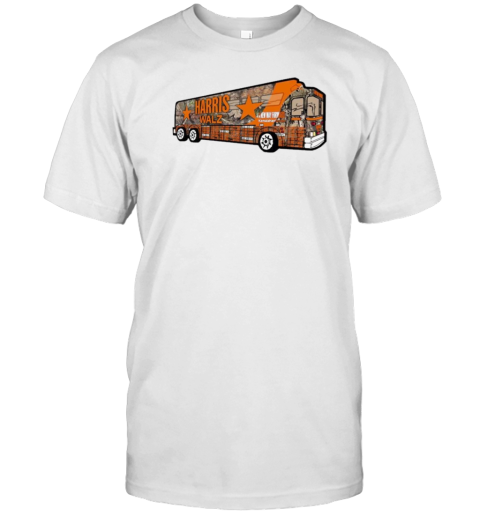 Harris Walz 2024 A New Way Forward Camo Tour Bus T-Shirt