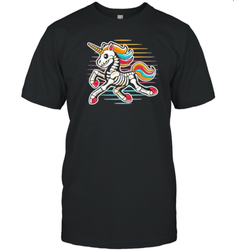 Halloween Unicorn Skeleton X Ray T-Shirt