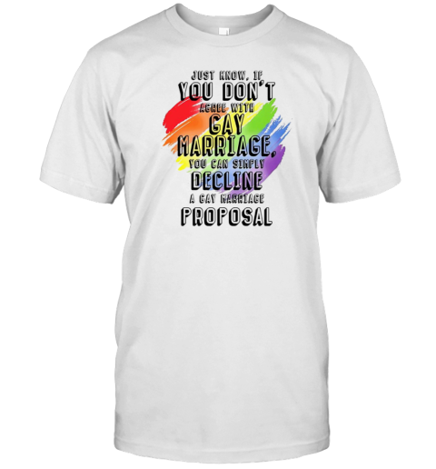 Just Know If You Don'T Agree With Gay Marriage T-Shirt