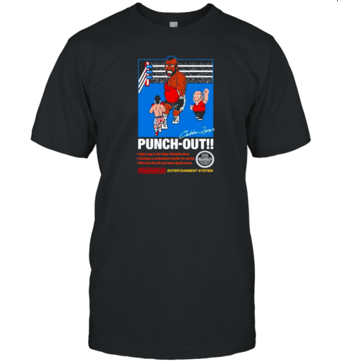 Punch Out Fight Lang In The Paper Champion Bout Challenge A Professional Wrestler For Charity Proud Petitefool Entertainment System T-Shirt