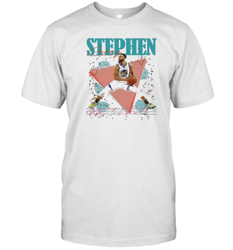 Retro Stephen Curry Aesthetic Player Basketball T-Shirt