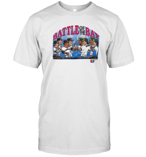 San Francisco Giants Vs Oakland Athletics Battle Of The Bay Cartoon T-Shirt