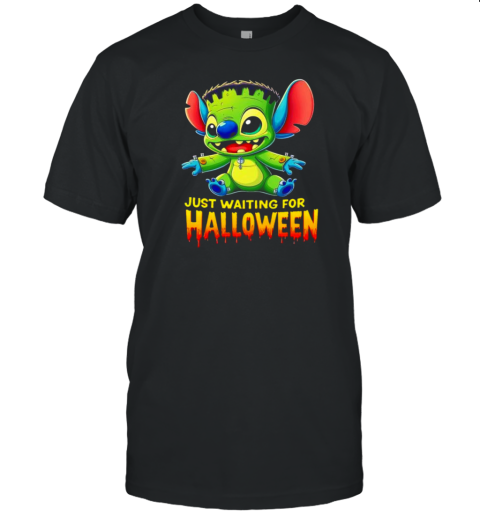 Stitch Frankenstein Mashup Just Waiting For Halloween T-Shirt