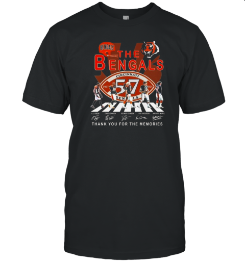 Cincinnati Bengals The Bengals Thank You For 57 Years 1967 2024 Abbey Road Signatures T- Classic Men's T-shirt