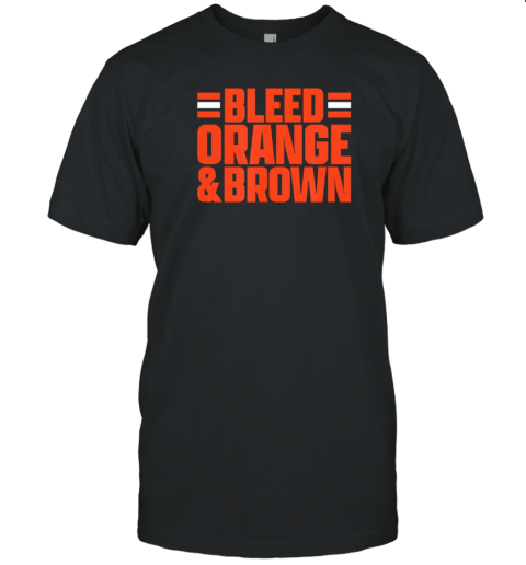 Cleveland Browns Bleed Orange And Brown T- Classic Men's T-shirt