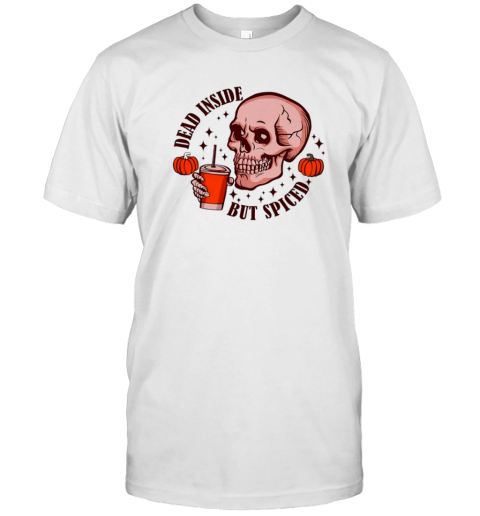 Dead Inside But Spiced Skull Halloween T-Shirt