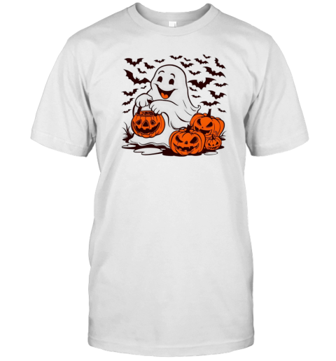 Ghost Halloween Party Fall Pumpkin T-Shirt