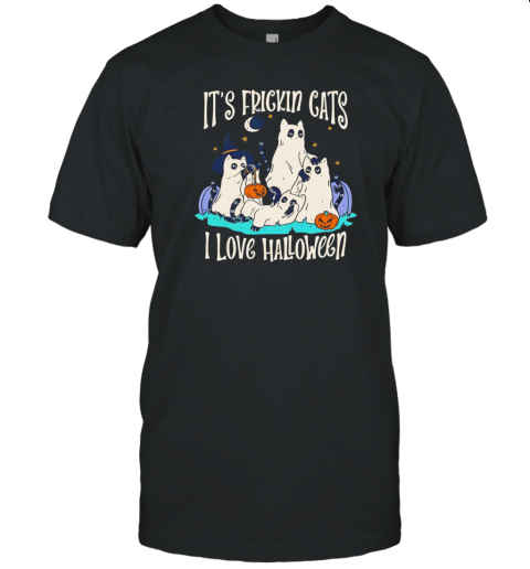 It'S Frickin Cats I Like Halloween Retro T- Classic Men's T-shirt