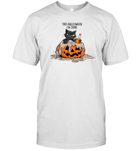 Lazy Cat This Halloween I'M Done T-Shirt