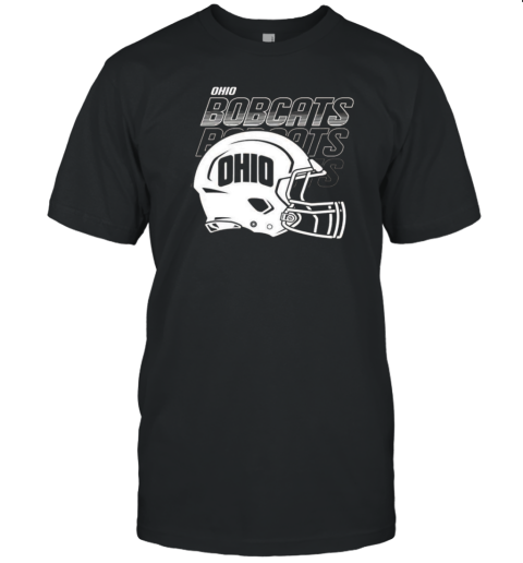 Ohio Bobcats Football Helmet Fade T-Shirt