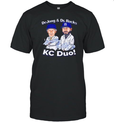 Paul Dejong And Dr Rocks Kansas City Royals Signatures Cartoon T- Classic Men's T-shirt