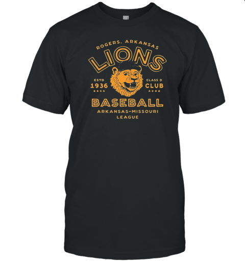 Rogers Lions Arkansas Vintage Defunct Baseball Teams T-Shirt