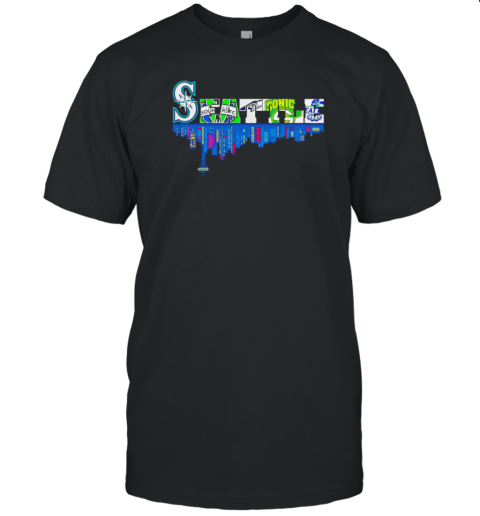 Seattle Seahawks City Skyline T- Classic Men's T-shirt