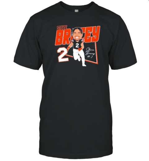 Stevie Bracey Virginia Cavaliers Linebacker Cartoon T-Shirt