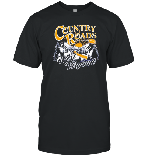 Country Roads West Virginia Football T- Classic Men's T-shirt