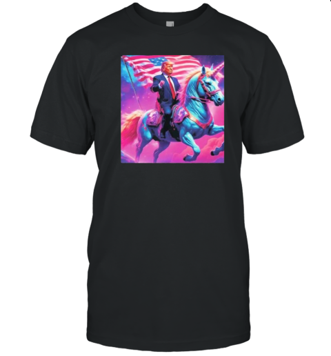 Donald Trump Riding A Unicorn Presidential Election 2024 T- Classic Men's T-shirt