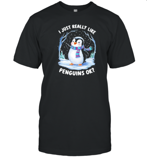 I Just Really Like Penguins Cute Winter Design T- Classic Men's T-shirt