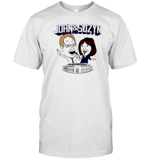 John And Suzyn Talking Bobblehead Night Caricature T- Classic Men's T-shirt